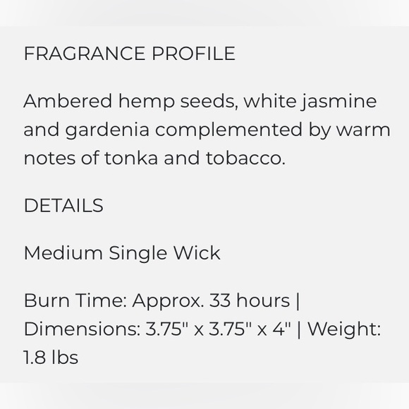 HEMP Blossom Candle DW home - Picture 9 of 12